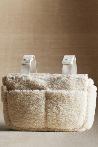 FAUX SHEARLING MATERNITY PUSHCHAIR BAG - Ecru by Zara