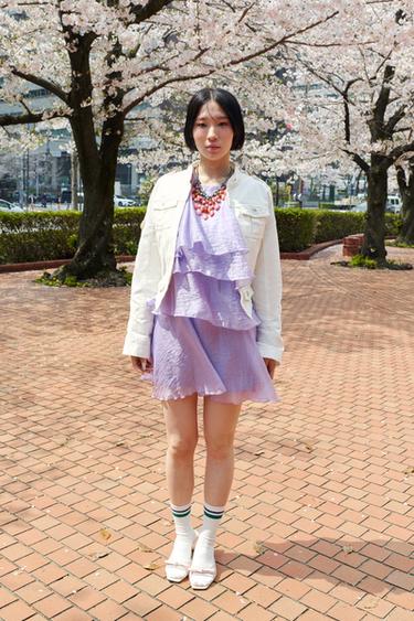 MINI DRESS WITH RUFFLES - Light lilac by Zara