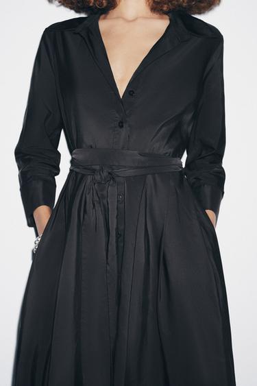 ROBE CHEMISE MI-LONGUE ZW COLLECTION - Noir de Zara - Image 3