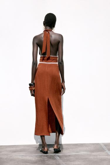 ROBE MI-LONGUE BRODÉE - Terracota de Zara - Image 5
