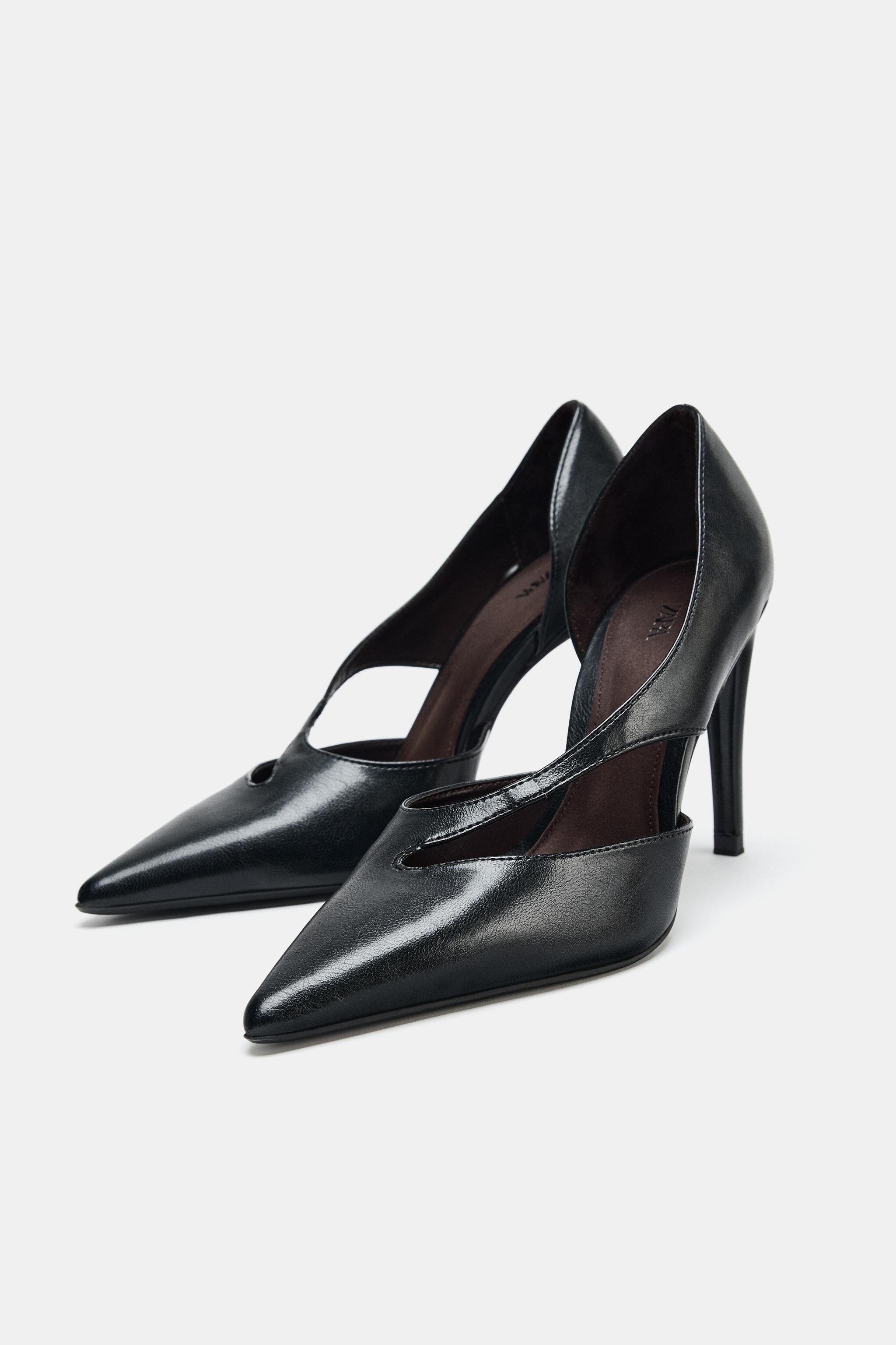 Escarpins à Talons Aiguilles Zara Bleu Serpent Taille 40/7 - Neufs Avec Emballage
