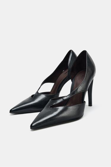 CHAUSSURES À TALONS ASYMÉTRIQUES - Noir de Zara - Image 2