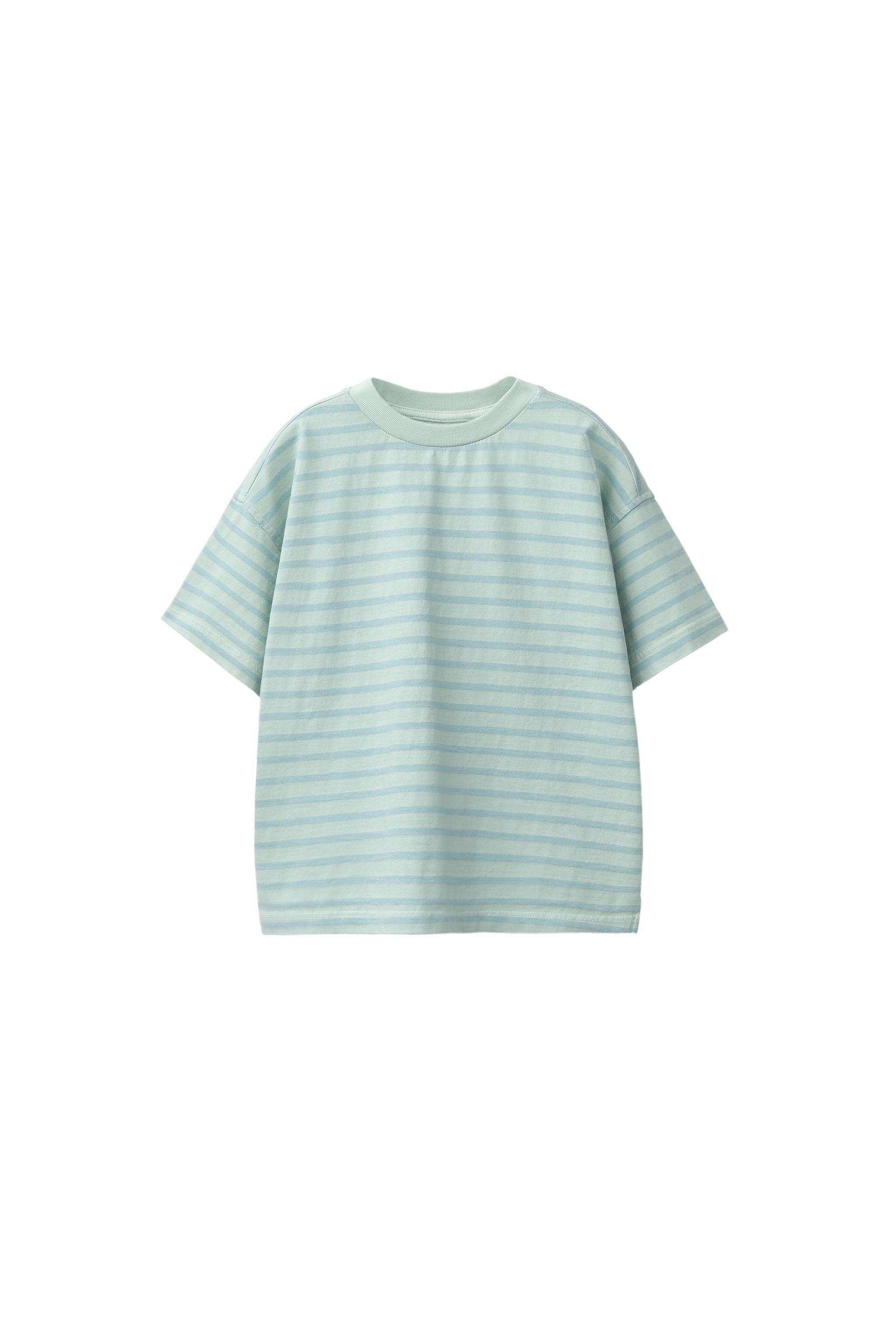STRIPED T-SHIRT — Blue / White
