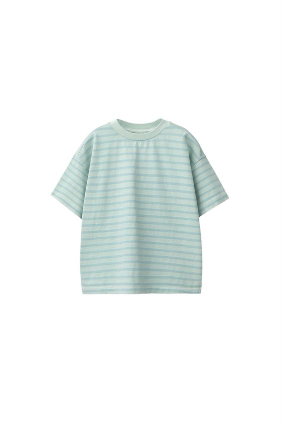 Zara STRIPED T-SHIRT - Blue / White - Image 0