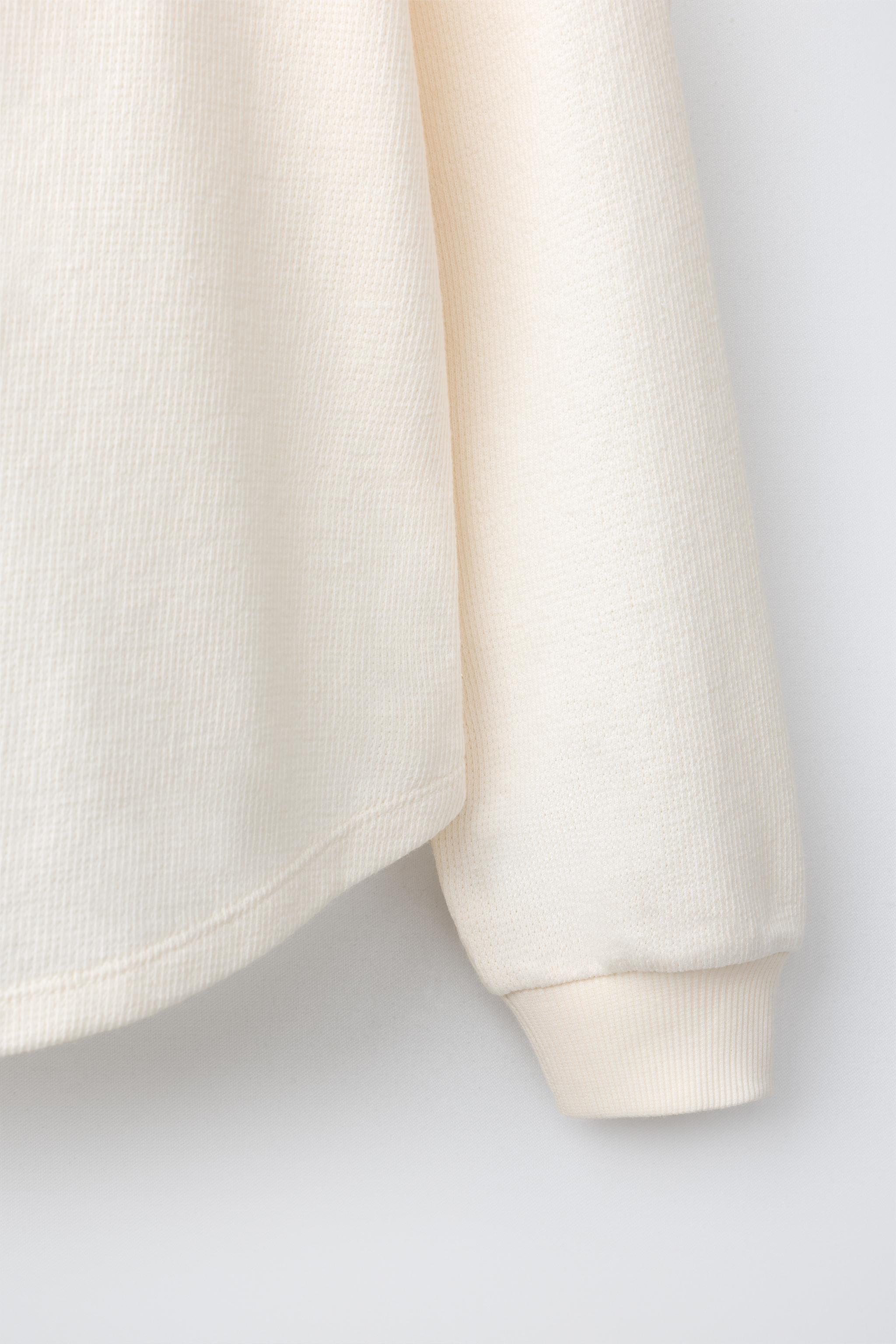 Детские футболки Zara HENLEY T-SHIRT WITH LABEL — фото 4