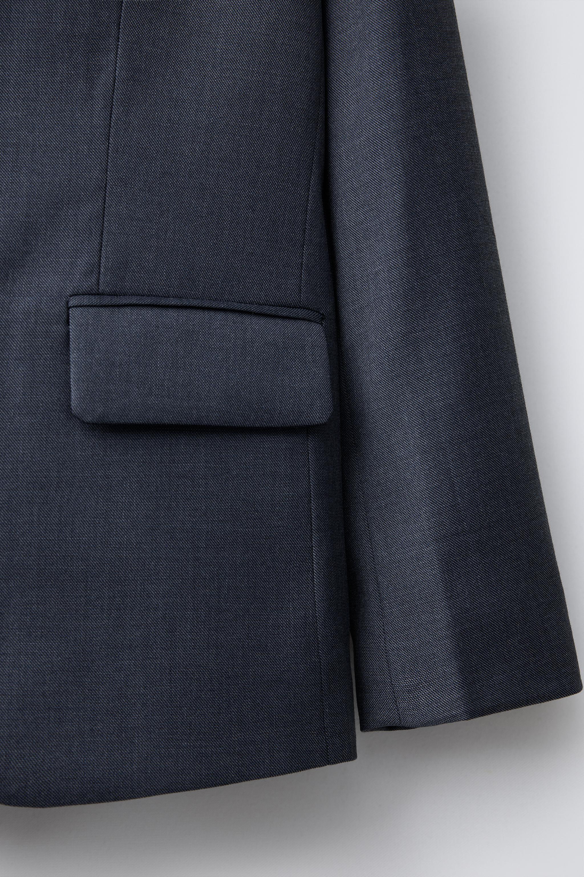テクスチャー スーツ ブレザー - ネイビーブルー | ZARA Japan