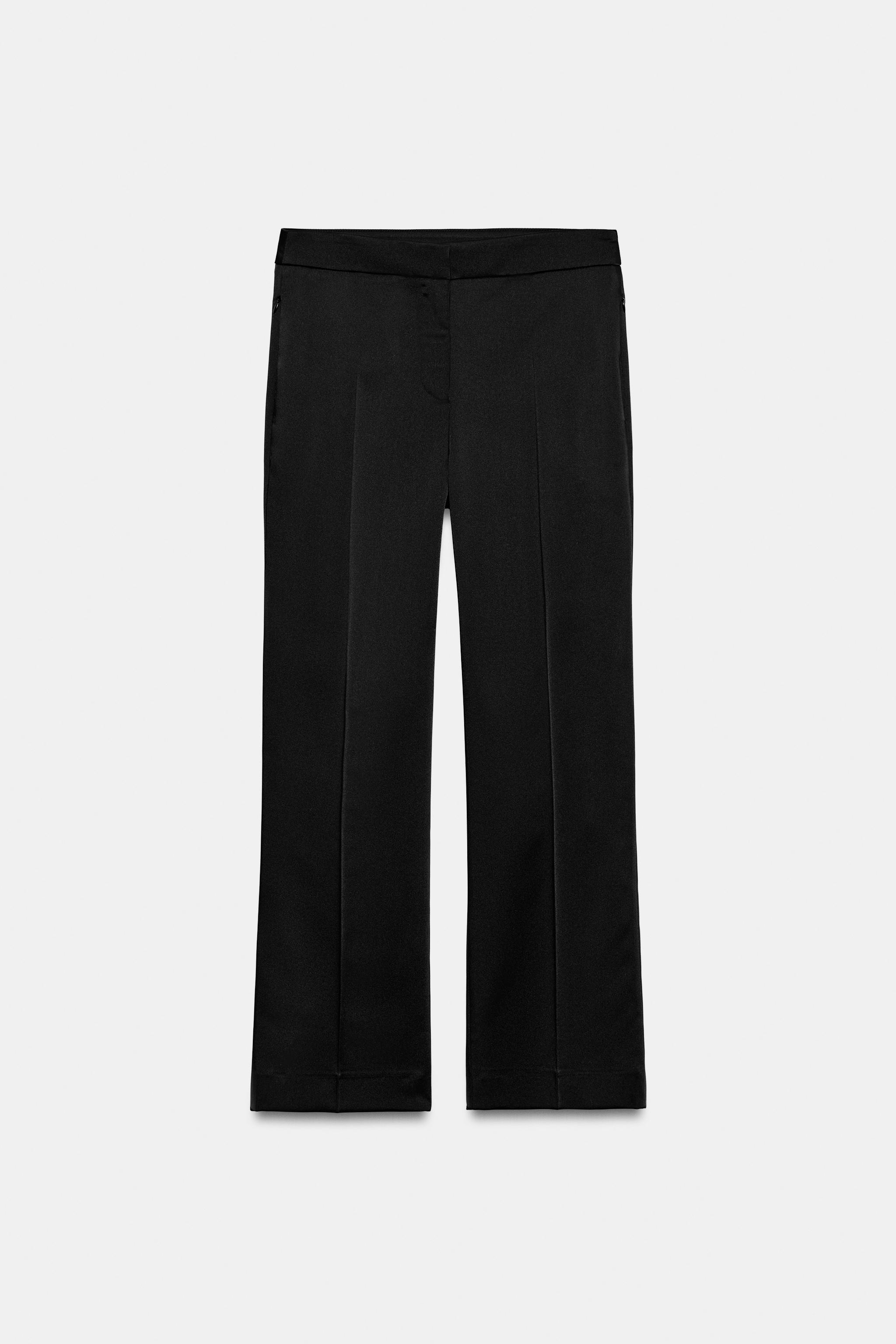 Женские брюки Zara STRAIGHT-LEG SATIN PANTS — фото 4