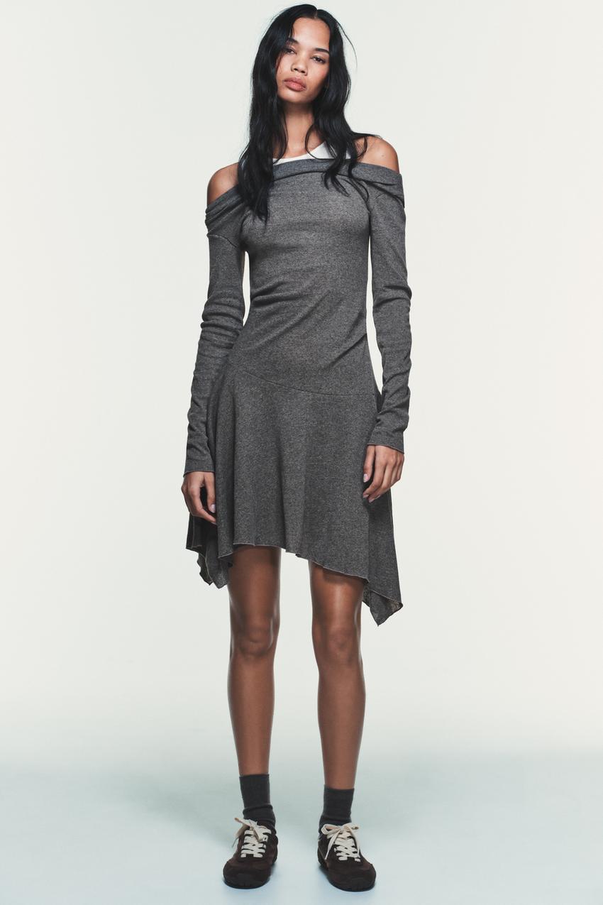 ASYMMETRIC SHORT DRESS - 831 | ZARA United States ASYMMETRIC SHORT DRESS - 831 | ZARA United States