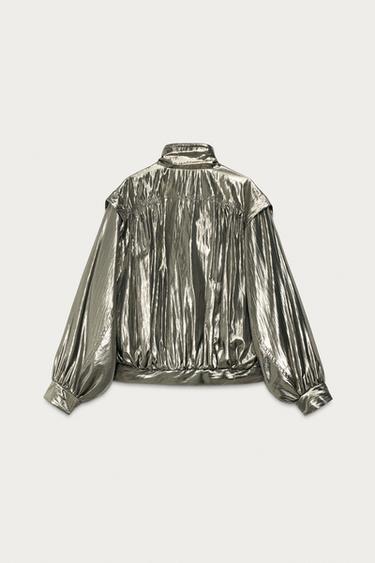 VESTE MÉTALLISÉE MARISA BERENSON X ZARA - Argent de Zara - Image 2