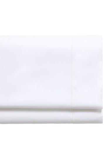 Zara SCALLOPED EDGE 800-THREAD-COUNT COTTON PERCALE FLAT SHEET - White