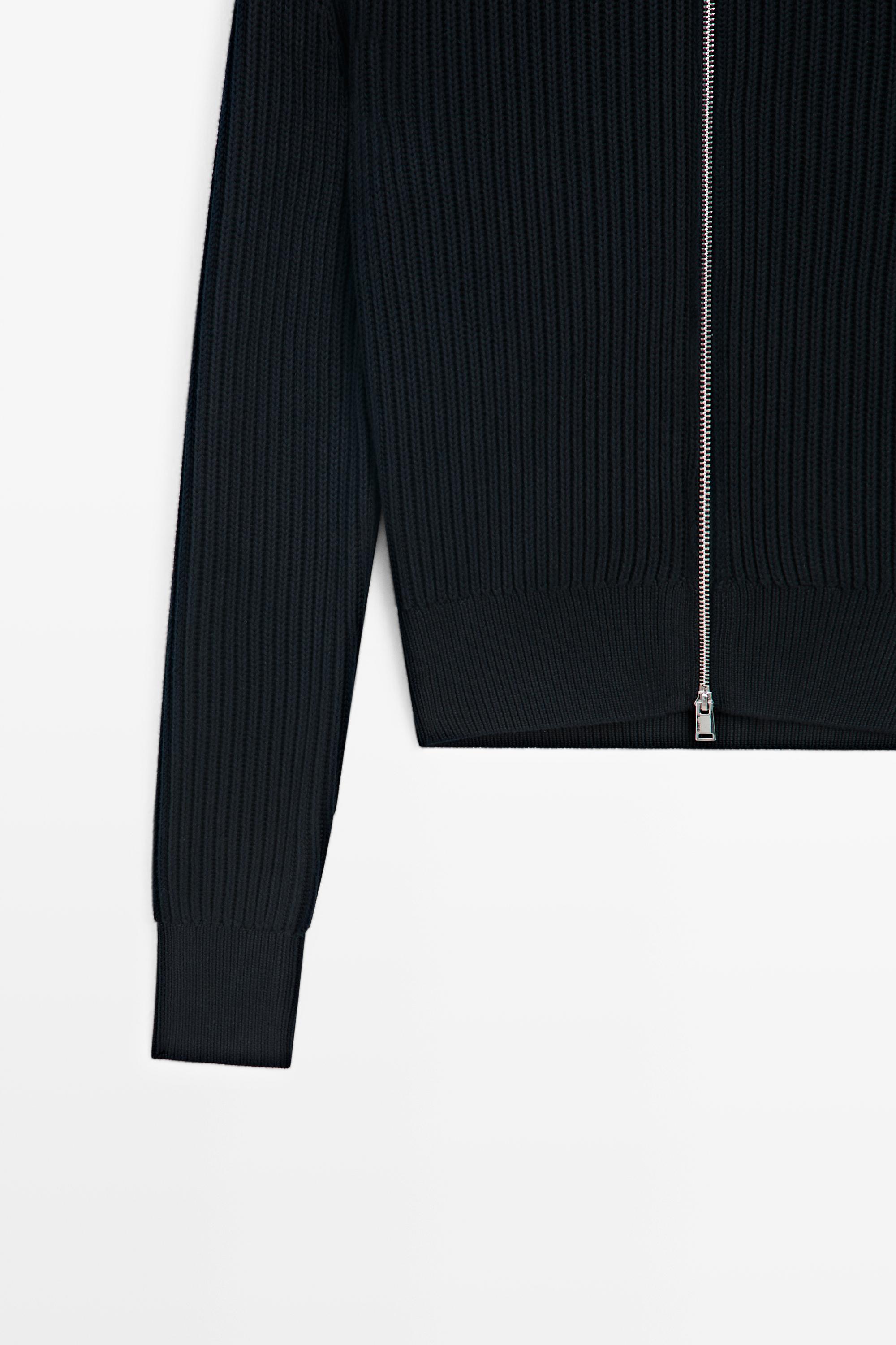 Cardigan en maille 100 % coton avec détail au col