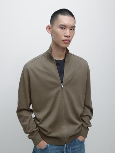 Zara Cotton zip-up knit cardigan - 549