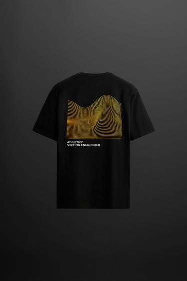 CAMISETA ESTAMPADO GRÁFICOS SURF - Negro de Zara
