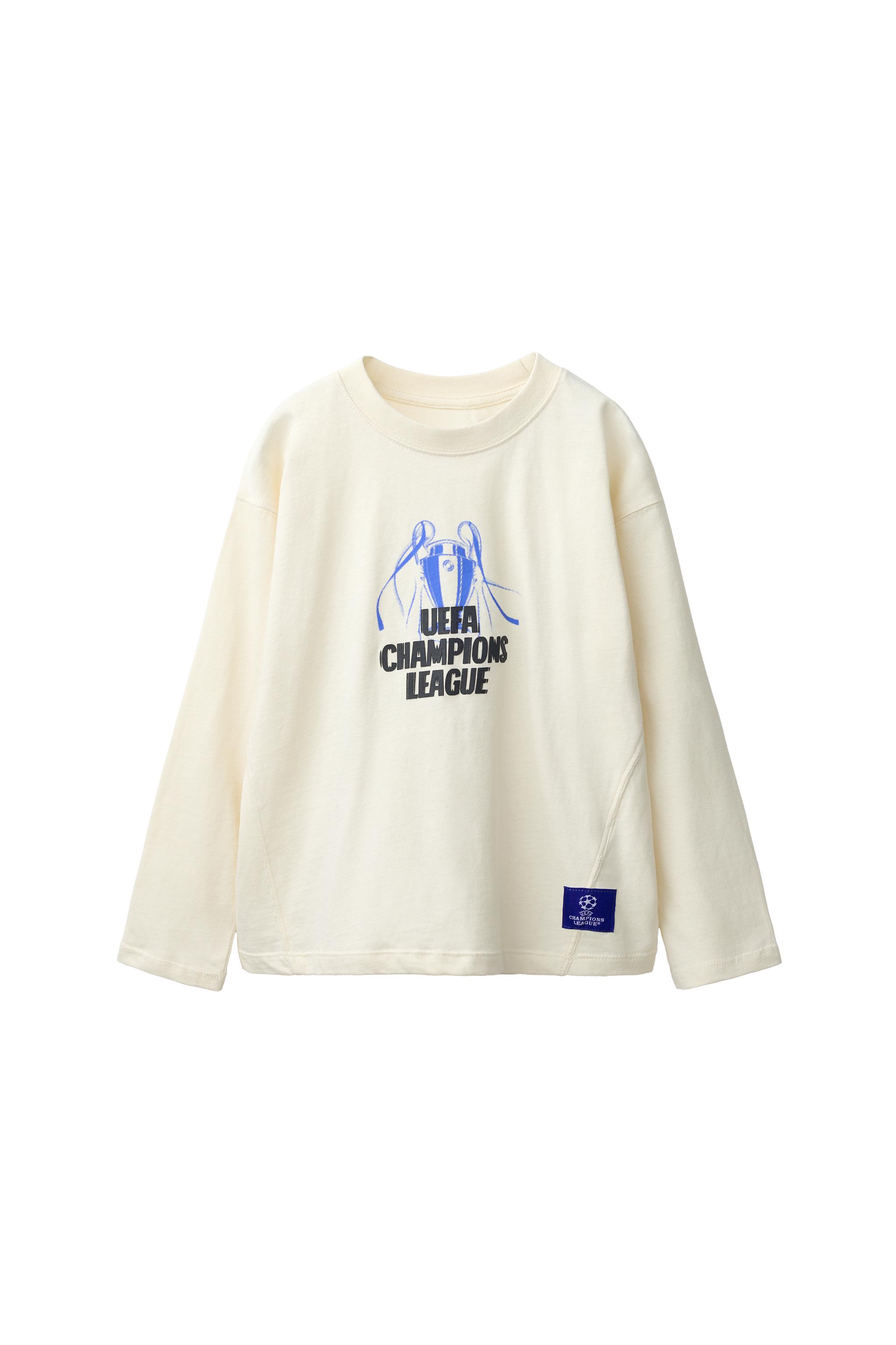 アーセナル ホワイト 長袖 シャツ UEFAチャンピオンズリーグ UEFA CHAMPIONS LEAGUE® PRINT T-SHIRT - Ecru | ZARA United States