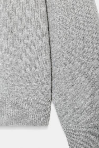 PULL OVERSIZE 100% CACHEMIRE - Gris clair de Zara - Image 5