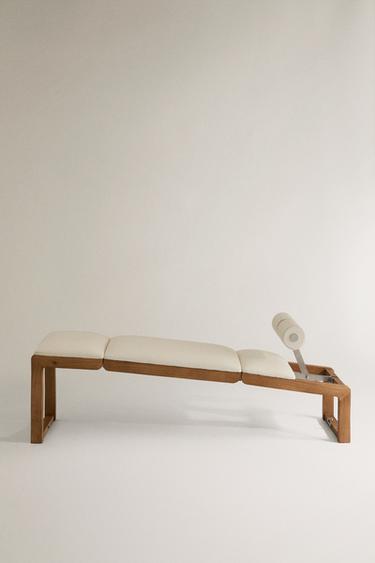 Zara OAK SPORTS BENCH WITH LEATHER - Oyster-white - Image 0