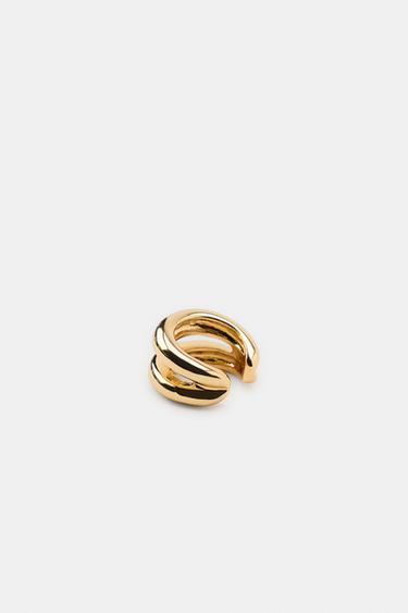 LOT DE BOUCLES D'OREILLES EARCUFF ANNEAUX - Doré de Zara - Image 4