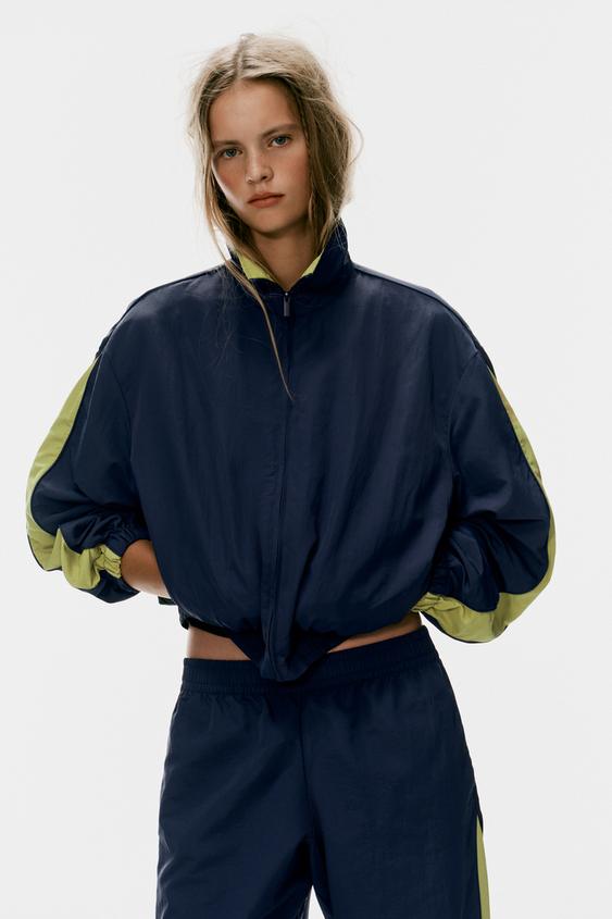 VESTE TECHNIQUE BANDE LATÉRALE - Bleu marine de Zara - Image 2