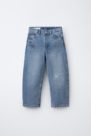 JEANS SKATER ვარსკვლავები - Zara-ს Mid-blue