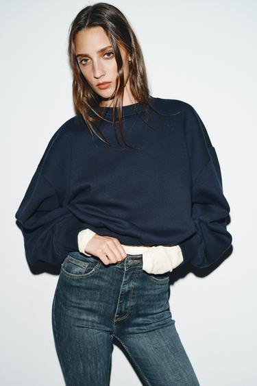 TRF SKINNY JEANS MIT HOHEM BUND - Blau / Grau von Zara