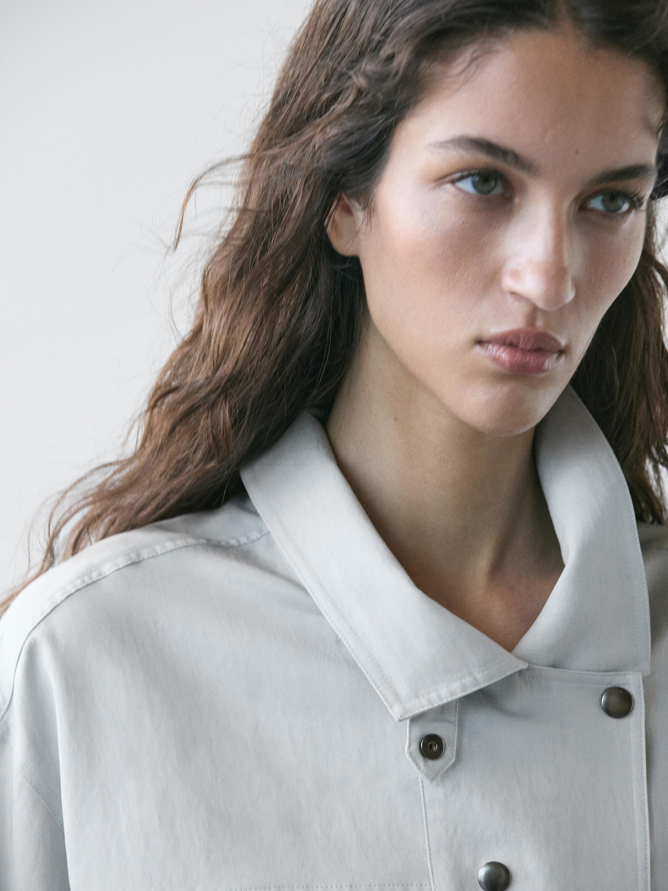 Chemisier fluide à boutons fantaisie