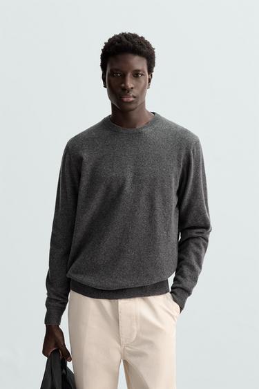 100% CASHMERE SWEATER - Grey marl by Zara