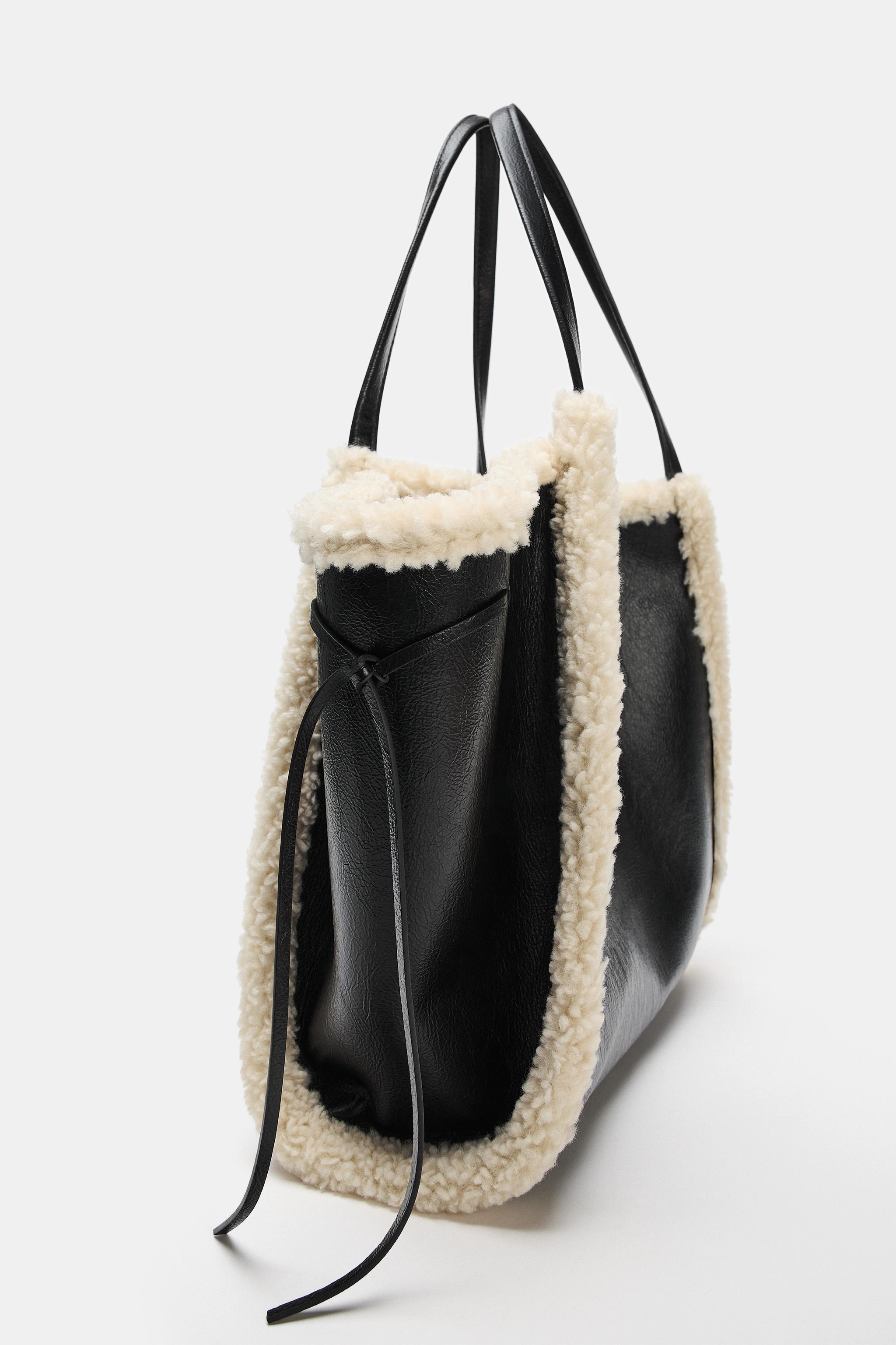 SHEARLING SHOPPER BAG