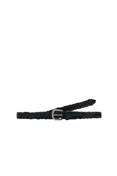 AARON LEVINE X ZARA BRAIDED LEATHER BELT - Black by Zara