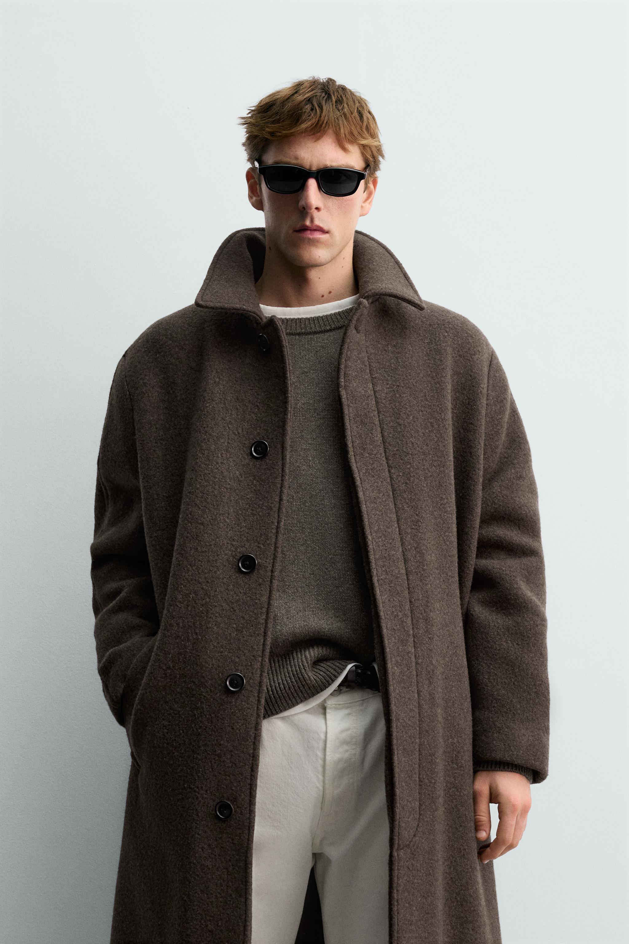DOUBLE BREASTED MANTECO® WOOL BLEND COAT AARON LEVINE X ZARA