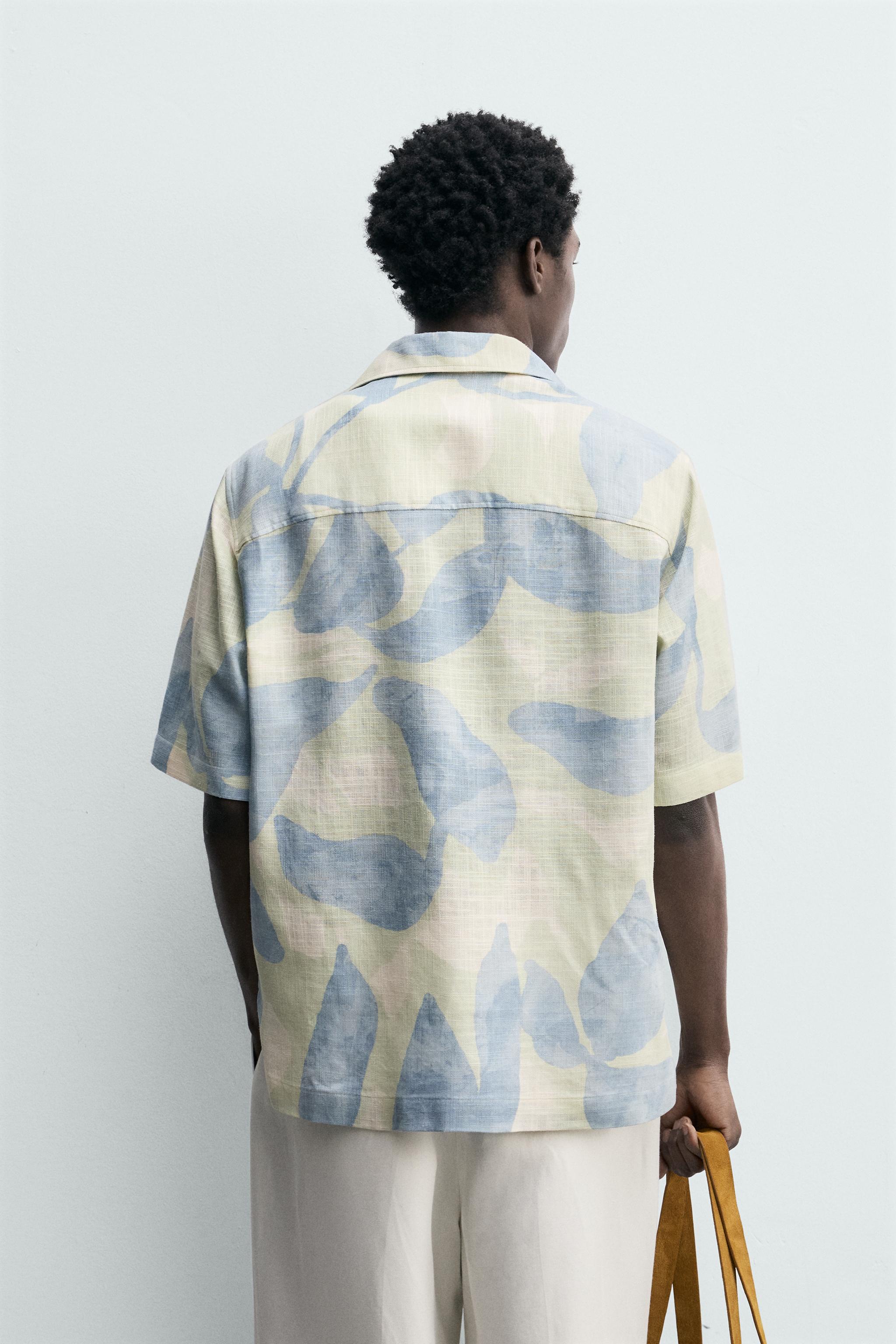 FLOWY ABSTRACT PRINT SHIRT