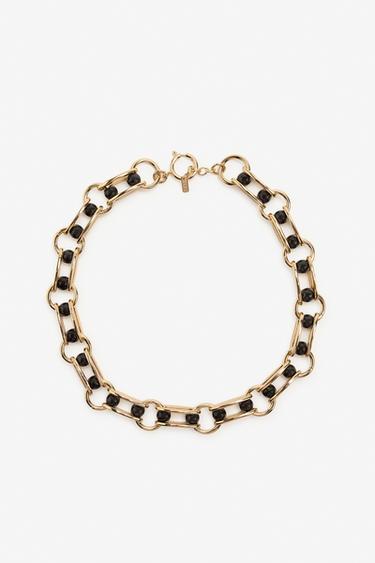 LIMITED EDITION CHAIN LINK CHOKER NECKLACE - Golden by Zara