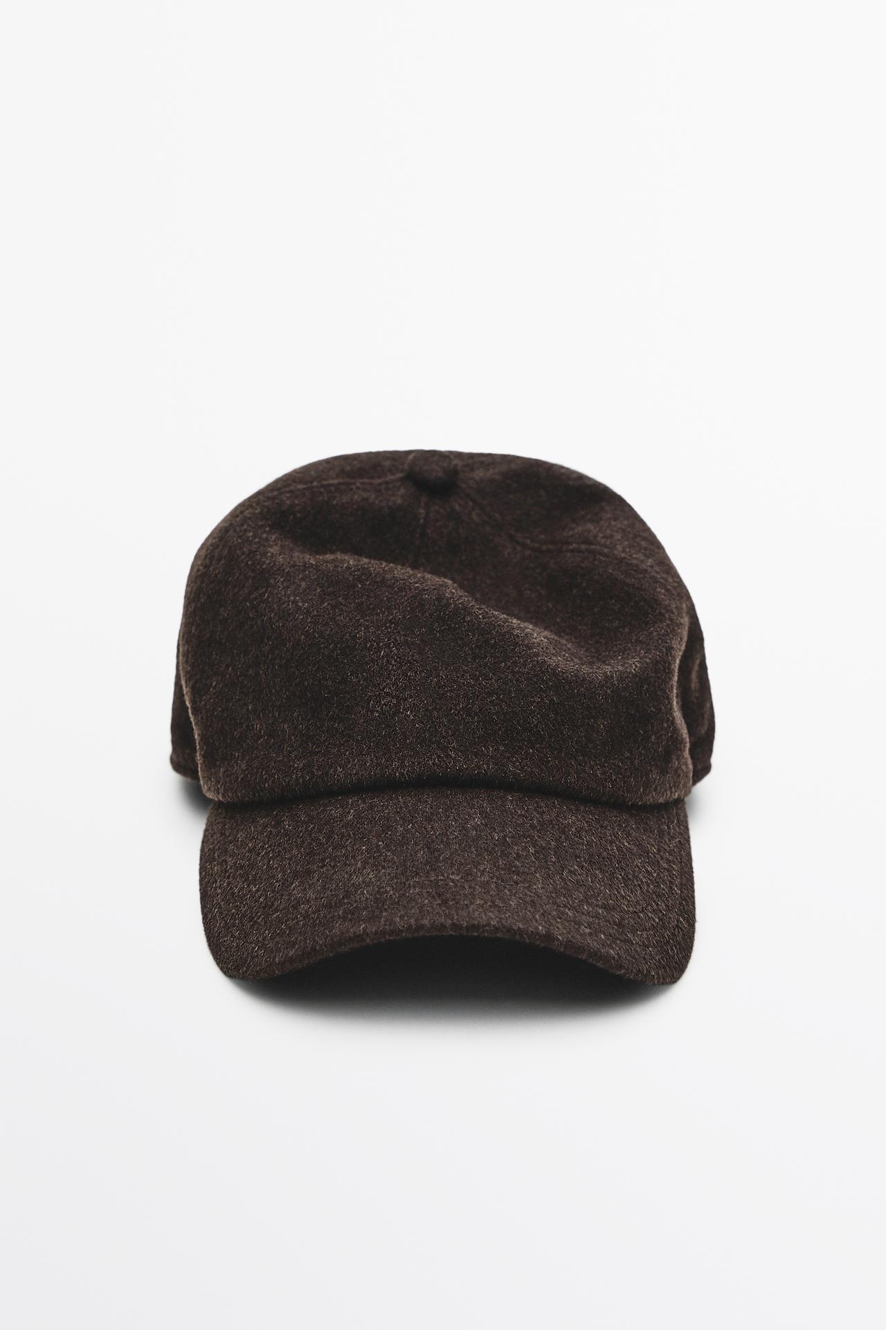 Wool blend cap — Chocolate
