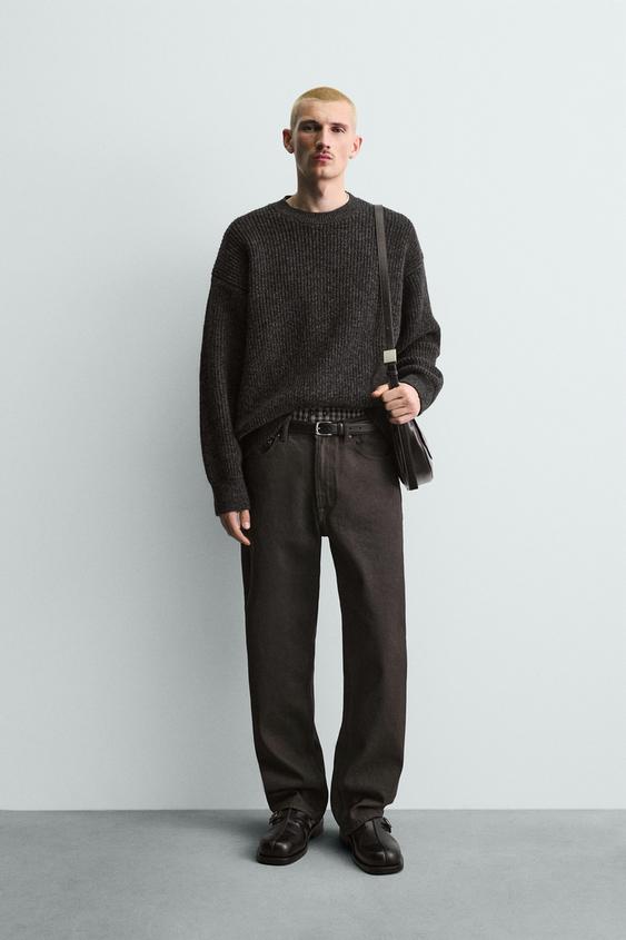 CONTRAST TEXTURED JUMPER