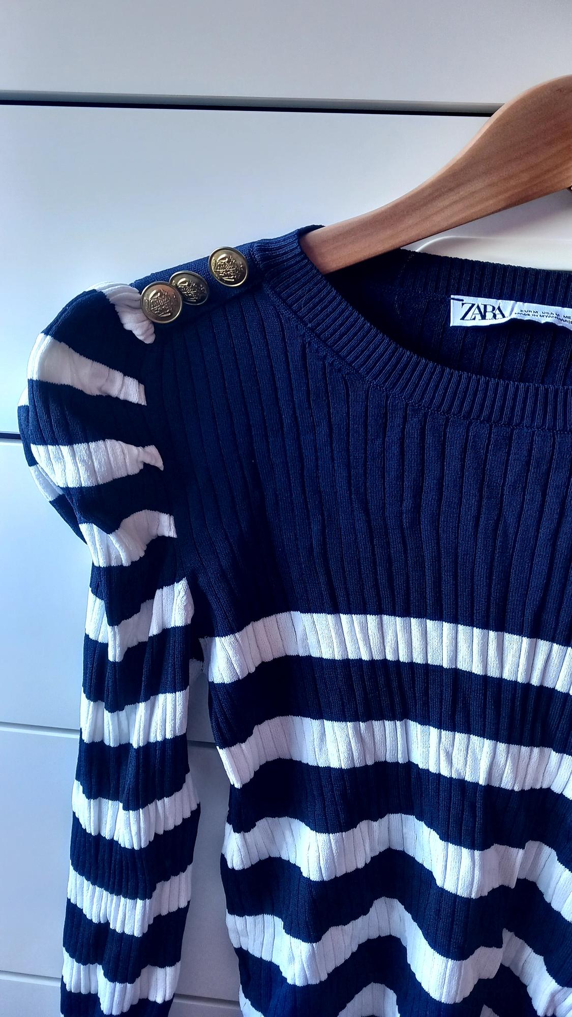 STRIPED PUFF SLEEVE SWEATER - Image 3