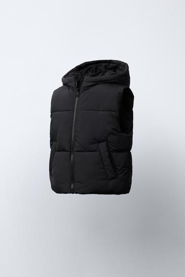 HOODED PADDED GILET - Black by Zara - Image 1