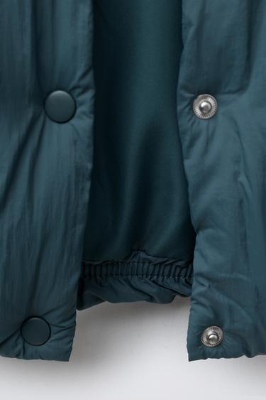 Zara WATER REPELLENT PADDED JACKET - Blue