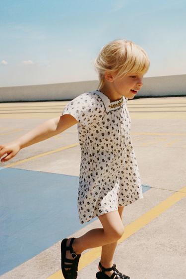 TEXTURED FLORAL PLAYSUIT - Ecru by Zara - Image 0