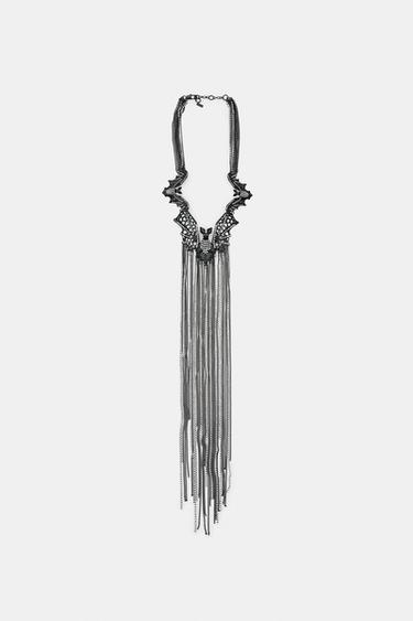 COLLAR CASCADA MUERCIÉLAGOS - Negro de Zara - Imagen 0