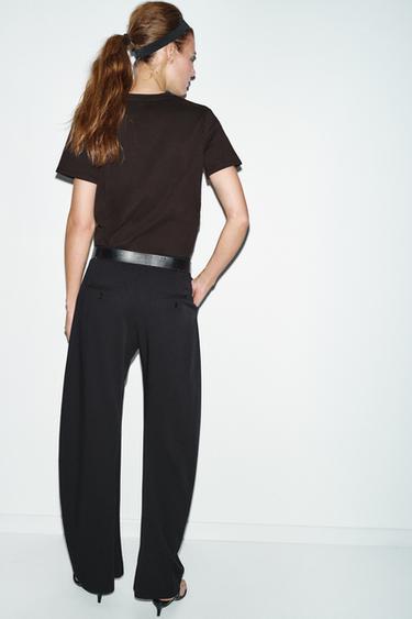 RUSTIC COTTON T-SHIRT - Chocolate by Zara - Image 2