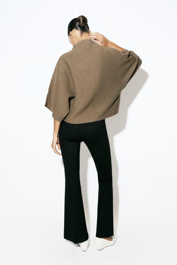 PULL EN MAILLE À MANCHES LARGES - Caramel de Zara - Image 4