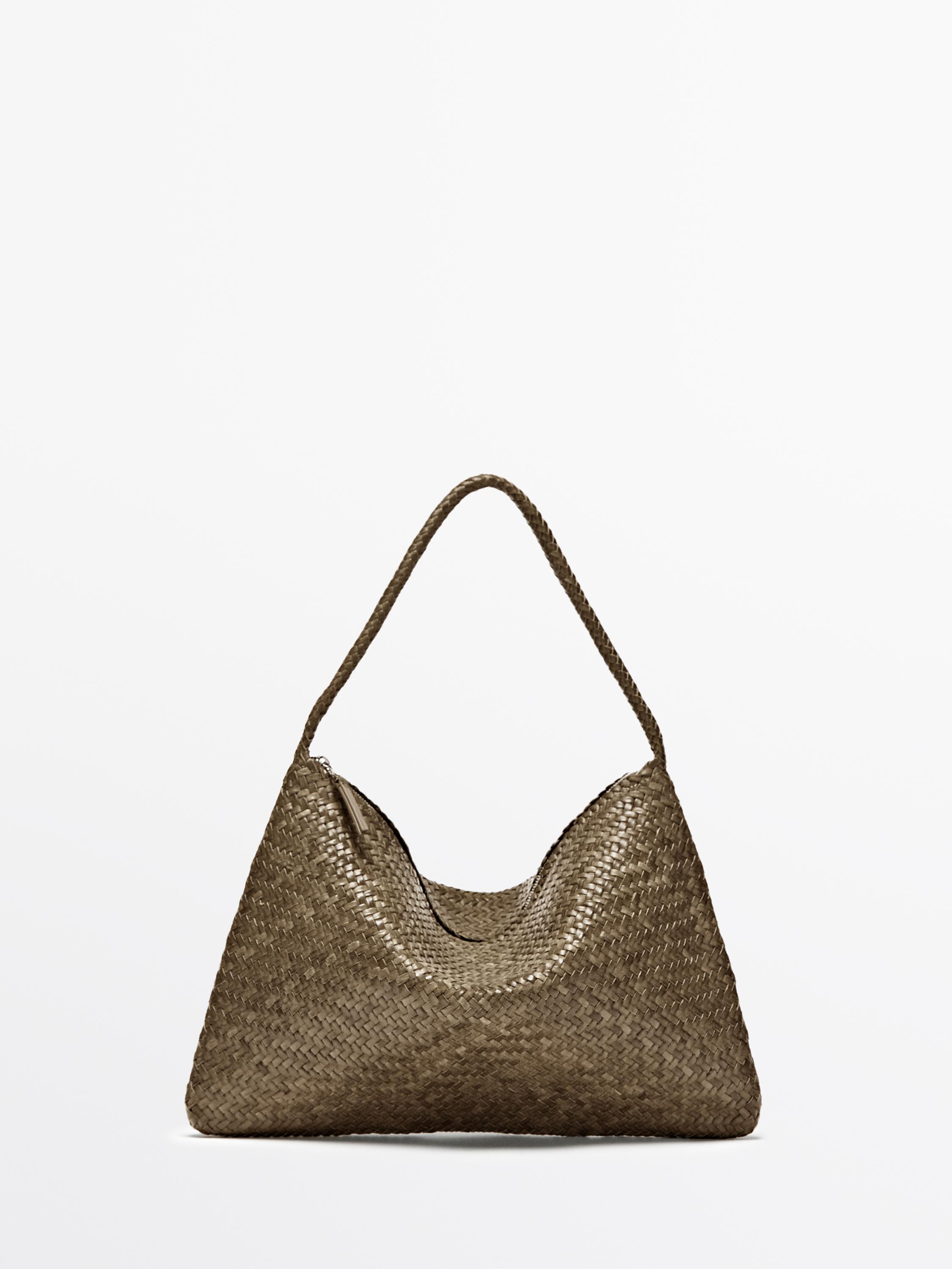 Sac à bandoulière en cuir tressé