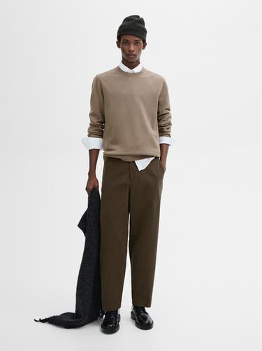 Jersey punto mezcla algodón - Crudo medio de Zara