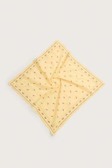 PAISLEY PRINT BANDANA - Yellow by Zara