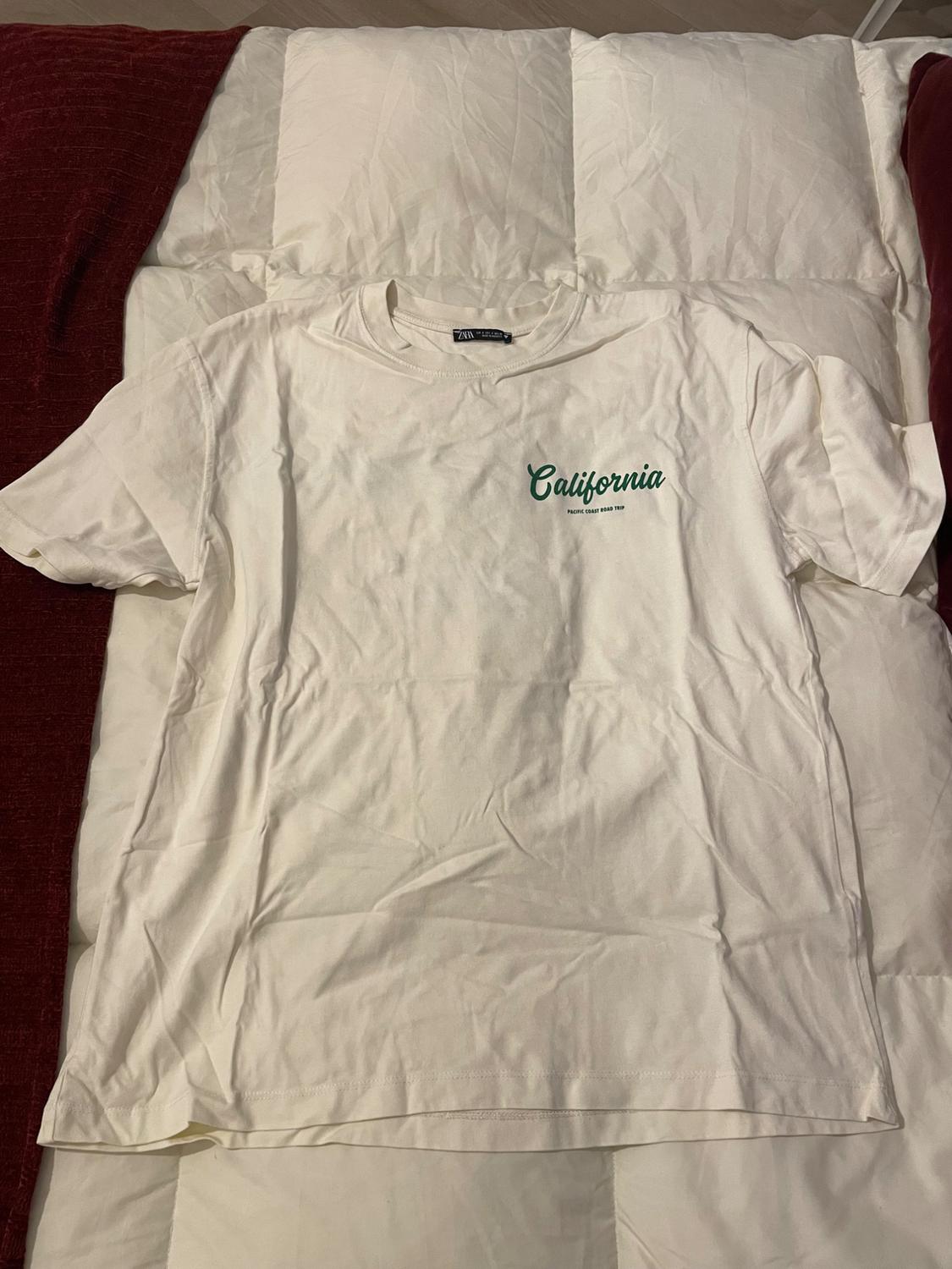 FADED-EFFECT T-SHIRT WITH SLOGAN