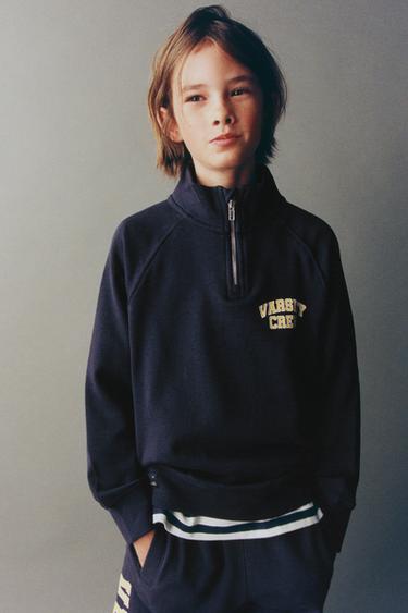 VARSITY JOGGING SWEATSHIRT - Navy blue by Zara