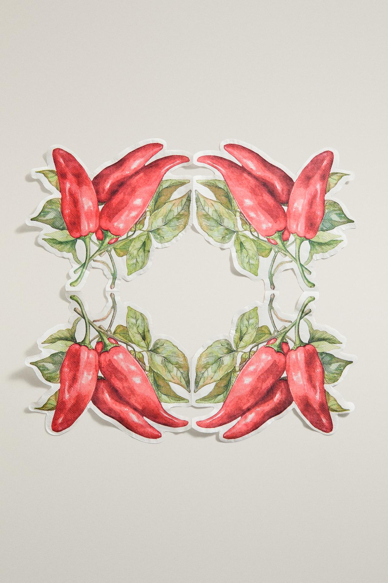CHILI PAPER NAPKINS (PACK OF 20) — Red