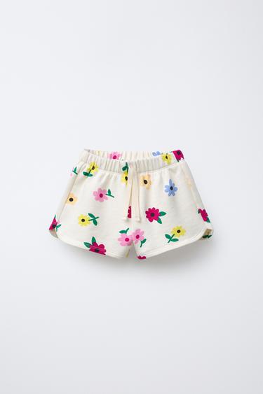 PRINTED BERMUDA SHORTS - Ecru by Zara