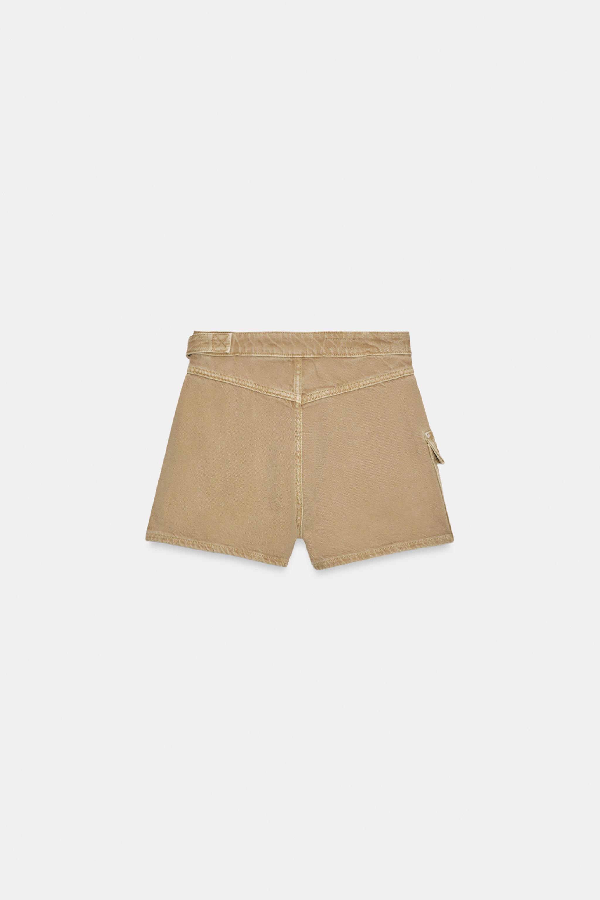 Женские юбки Zara WRAP CARGO SKORT — фото 7