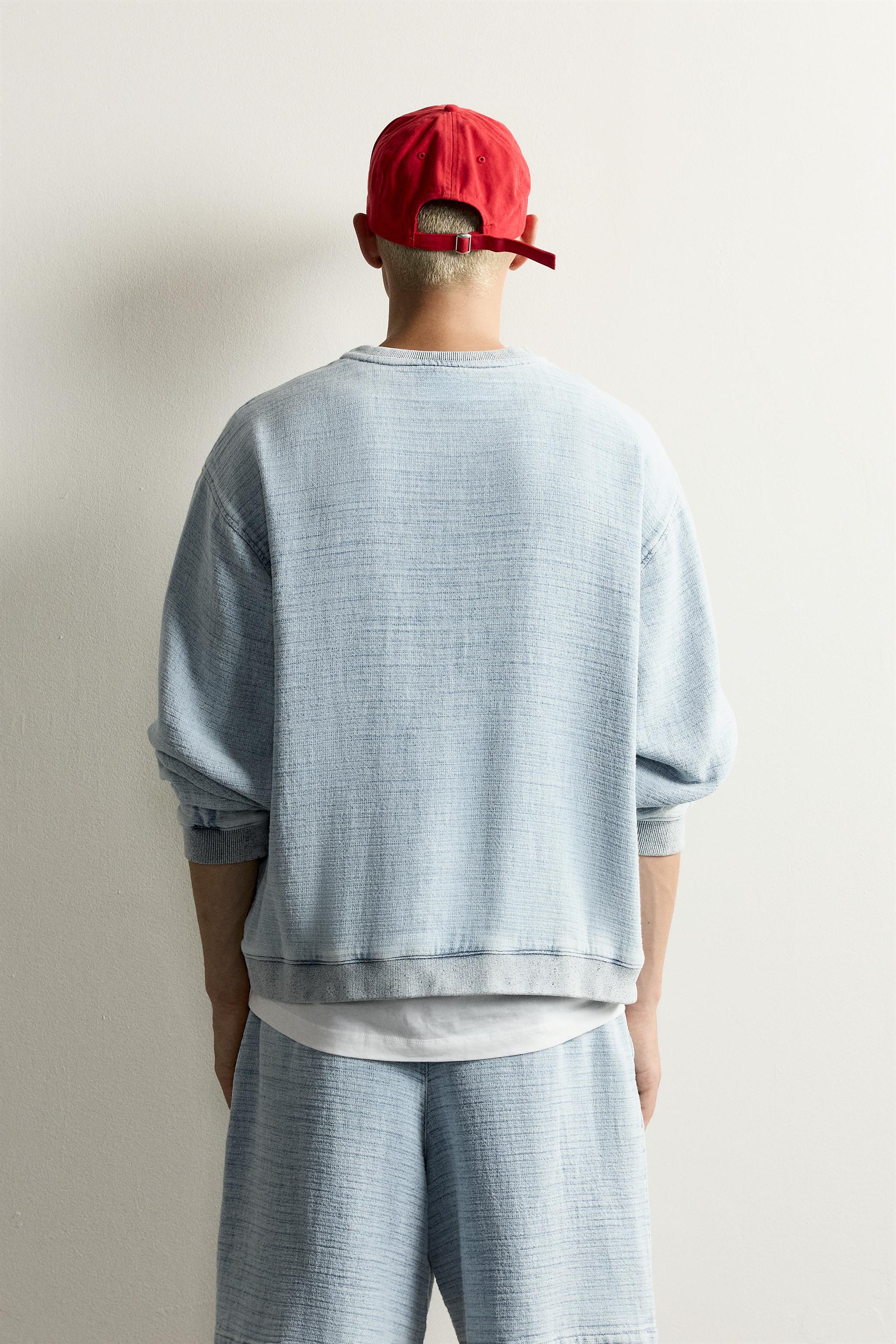 WASHED SOFT STRUCTURED SWEATSHIRT
