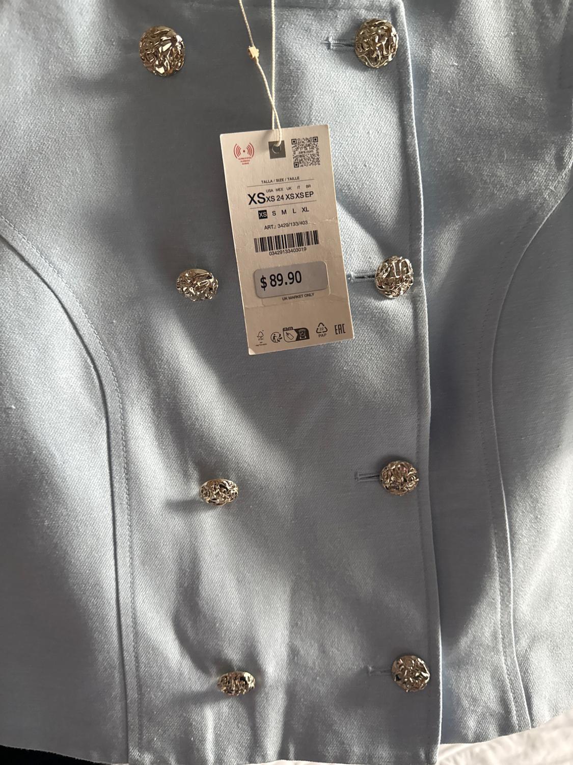 SHORT SLEEVE DOUBLE BREASTED BLAZER - Image 3